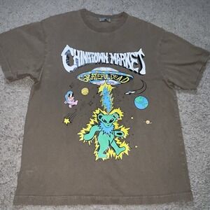 Chinatown Market Grateful Dead T Shirt Men's‎ M Brown Short Sleeve Space Bears